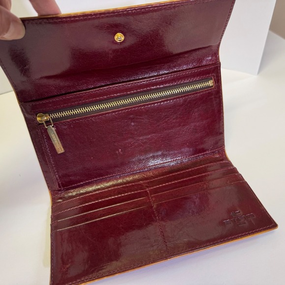 ETRO‎ trifold wallet paisley exterior with maroon leather interior EUC - Picture 6 of 14